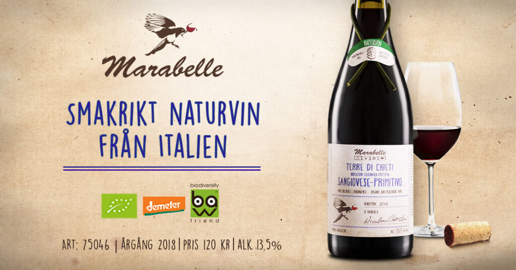 Marabelle Sangiovese Primitivo Organico – Di Vin